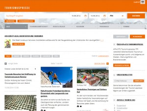 Screenshot Startseite Tourismuspresse.at