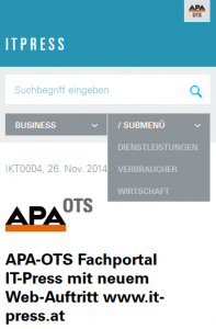 Die neue IT-Press auf ein Mobilgerät