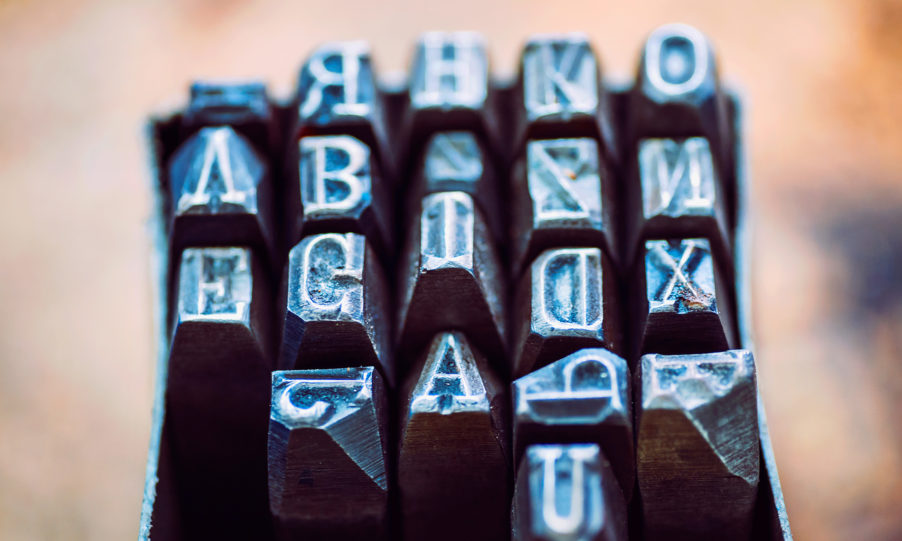 Buchstaben Schreibmaschine