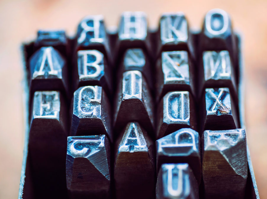 Buchstaben Schreibmaschine